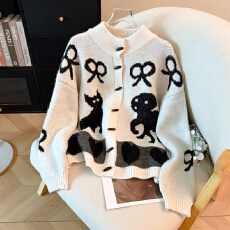 迪丽热巴同款针织开衫外套女2025秋独特超好看高级感明星毛衣上衣