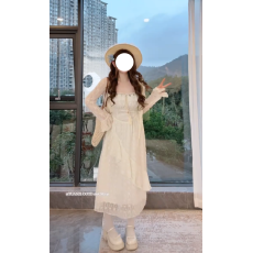 批发实拍中~胖mm超仙温柔<b class='q'>蕾丝</b>镂空连衣裙外穿小披肩开衫套装