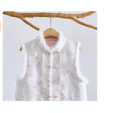 批发新中式马甲轻国风秋冬水貂毛真毛皮草坎肩背心外穿马夹上衣外套女