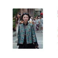 批发气质独特新中式女装国风宋锦外套女2025秋季新款唐装复古上衣