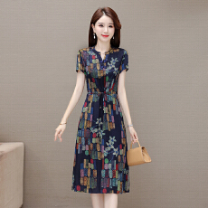 批发<b class='q'>真丝</b>桑蚕丝连衣裙女夏2026新款杭州大品牌高端洋气质妈妈<b class='q'>旗袍</b>裙