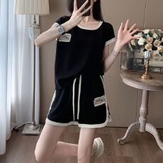 批发休闲<b class='q'>运动服</b>套装女夏季时髦短款上衣洋气<b class='q'>显瘦</b>减龄小个子短裤两件套