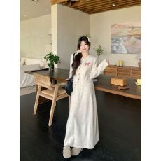 批发秋装搭配一整套大码减龄长袖开衫<b class='q'>上衣</b>半身裙两件套女显瘦