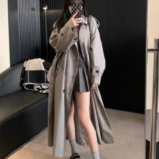 批发2025秋季新款中长款洋气英伦风衣女小个子韩系ins<b class='q'>西装外套</b>潮