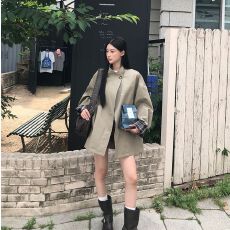 批发高级感<b class='q'>风衣</b>外套女款2025新款秋季巨好看短款小个子英伦风穿搭大衣