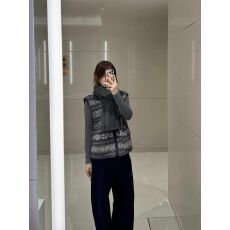 批发复古费尔岛提花羊羔毛马甲男女2025新款立领保暖毛绒一体马甲