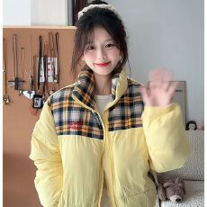 批发复古高级<b class='q'>设计</b>感2025新款女冬棉服韩版宽松立领加厚面包服棉衣外套