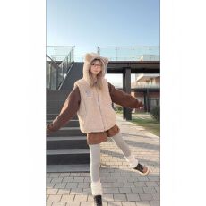 批发夹棉连帽<b class='q'>小熊</b>耳朵马甲背心女2025新款今年流行爆款超好看外套