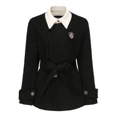 批发假两件西装外套<b class='q'>女</b>秋冬小个子收腰学院风高级感黑色西服套装