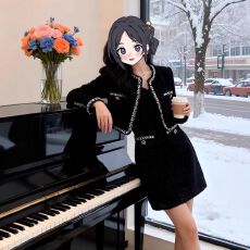 批发（整套有内里）富家千金<b class='q'>套装</b>裙气质<b class='q'>名媛</b>小香风外套连衣裙两件套