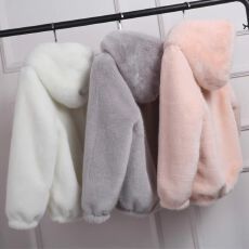 批发仿羊羔毛外套女保暖新款秋冬<b class='q'>双面</b>绒韩版加厚宽松连帽毛绒拉链<b class='q'>大衣</b>