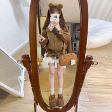 批发复古美拉德棕色夹克外套女秋<b class='q'>冬</b>季2026新款早秋韩系氛围感穿搭上衣