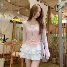 批发春秋佳佳粉罩衫三件套装欧若粉色重工蛋糕Lolita<b class='q'>蓬蓬</b><b class='q'>裙套装</b>