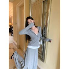 批发卫衣连衣裙子女早秋季2025年新款韩系穿搭一整套长裙两件套装