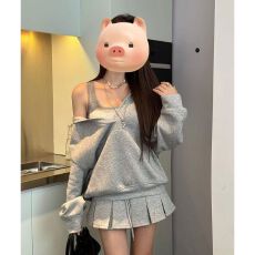 批发2026年春秋季新款女装搭配一整套休闲运动连帽卫衣短裙裤两件套装