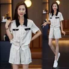 批发时尚高级短裤2025气质休闲套装<b class='q'>夏季</b>新款潮流外穿两件套显瘦上衣