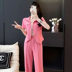 批发350斤胖MM大码<b class='q'>时尚</b>套装女2026夏新款宽松洋气减龄休闲<b class='q'>运动</b>两件套