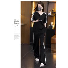 批发大码潮牌休闲<b class='q'>运动</b>服套装2065夏季新款甜辣遮肉外搭外穿<b class='q'>时尚</b>两件套