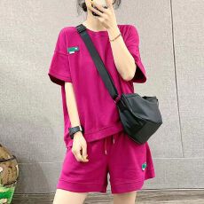 批发<b class='q'>大码</b>休闲<b class='q'>运动服</b>套装女2026夏季新款洋气时尚短裤两件套