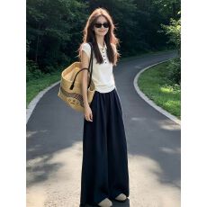 批发2026超火穿搭一整套白色polo短袖T恤女<b class='q'>夏季</b>阔腿<b class='q'>裤</b>子绝美两件套<b class='q'>装</b>