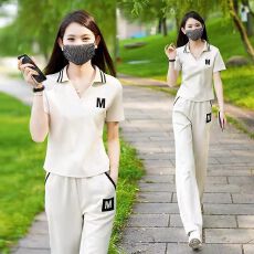 批发夏季新款休闲套装显瘦高档2026短袖<b class='q'>运动服</b>减龄洋气<b class='q'>时尚</b>两件套