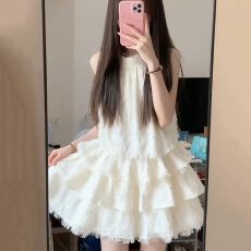 批发富家千金甜美小香风<b class='q'>连衣裙</b>女夏季独特漂亮公主蛋糕裙绝美<b class='q'>蓬蓬裙</b>子
