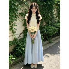 批发2026新款今年流行爆款新中式国风旗袍<b class='q'>连衣裙</b>子女夏季穿搭套装长裙