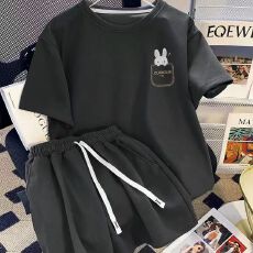 批发2026夏<b class='q'>新款</b>爆款宽松<b class='q'>运动服</b>套装女休闲学生小个子短袖短裤两件套