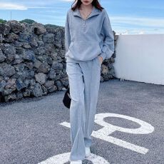 批发卫衣套装高级感2026秋<b class='q'>新款</b>宽松减龄<b class='q'>运动服</b>套装休闲卫裤套装