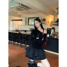 批发黑色连衣裙女2026新款今年流行爆款修身气质巨好看显瘦裙子