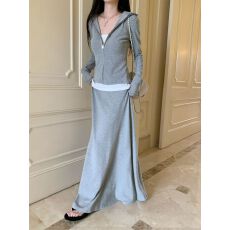 批发运动套装女秋季宽松显瘦带帽上衣休闲裤<b class='q'>长</b><b class='q'>裙</b>设计感俩件套