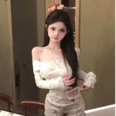 批发260克人棉 港味少女感卡通印花木耳边一字肩上衣+短<b class='q'>裤</b>套装
