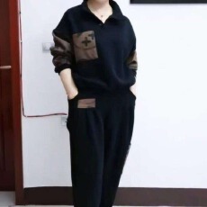 批发中老年女士<b class='q'>时尚</b>套装<b class='q'>大码</b>舒适休闲两件套春秋款卫衣裤子