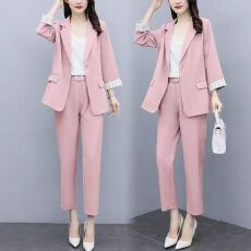 批发春秋西装<b class='q'>套装</b><b class='q'>女</b>两件套洋气西服外套<b class='q'>女</b>高档工作服休闲百搭<b class='q'>职业</b>装