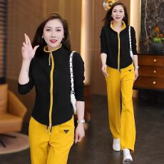 批发时尚套装女2026春秋季<b class='q'>新款</b>大码洋气减龄宽松显瘦休闲<b class='q'>运动服</b>两件套