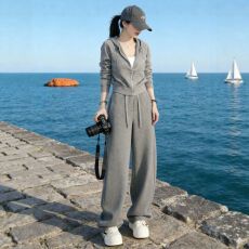 批发春秋季韩系高级感<b class='q'>运动服</b>套装女胖mm宽松<b class='q'>显瘦</b>大码卫衣休闲两件套