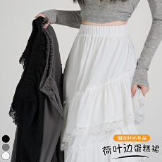 批发实拍 设计感蕾丝花边蛋糕裙早春<b class='q'>新款</b>拼接荷叶边半身裙减龄A字裙