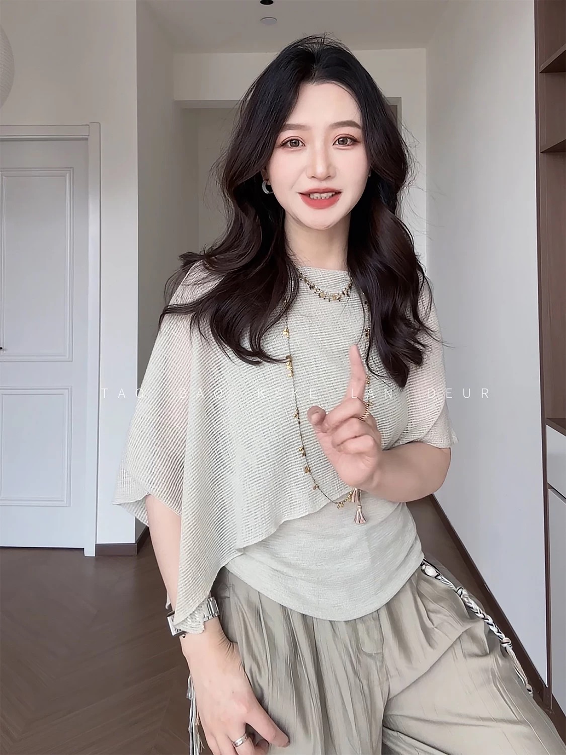 우아함 패션 통기성 숄 불규칙 고급 센스 다용도 얇은 스타일 니트 스웨터