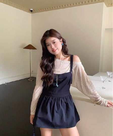 쌀 쌀 어린이 수 있습니다. 이슬 리 소녀 한 부서 루즈핏 멜빵 스커트 여름 작은 대중 디자인 섹션 슬림해 보이는 미니 스커트 세트