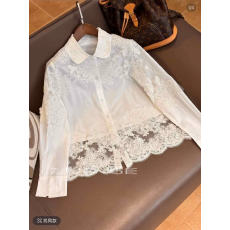 批发小众设计刺绣<b class='q'>蕾丝</b>衬衫外套