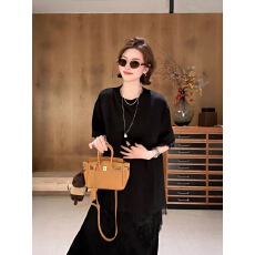 檐花新款小众凉感蕾丝拼接开叉圆领云端T恤