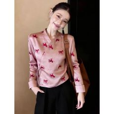 批发新中式立领马纹提花衬衫长袖显瘦气质轻奢风上衣2026春季<b class='q'>新款</b><b class='q'>女</b>装