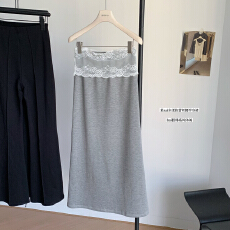 批发e go studio 厚款莱赛尔蕾丝腰半身裙通勤<b class='q'>百搭</b>韩系风休闲修身裙子