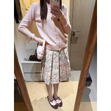 批发法式粉色针织毛衣女2026新款秋季小个子开衫外穿