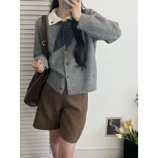 批发慵懒风条纹拼接假两件针织衫女秋季大码胖MM<b class='q'>时尚</b>宽松休闲长袖毛衣