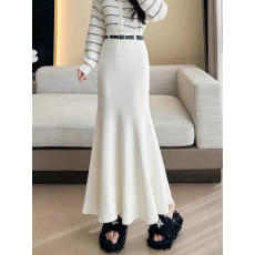 批发中长款针织<b class='q'>半身裙</b>女冬季保暖加厚高腰显瘦鱼尾裙子包臀a字毛线裙