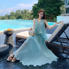 批发ICELOLLY海边穿搭度假风薄纱背心吊带<b class='q'>连衣裙</b>女初夏独特漂亮小裙子