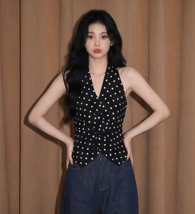 2026 여름 새로운 행침 목 캐미솔 태국 사람 스타일 고유 한 아름다운 프랑스식 사소한 해변가 외출용 민소매 맨위