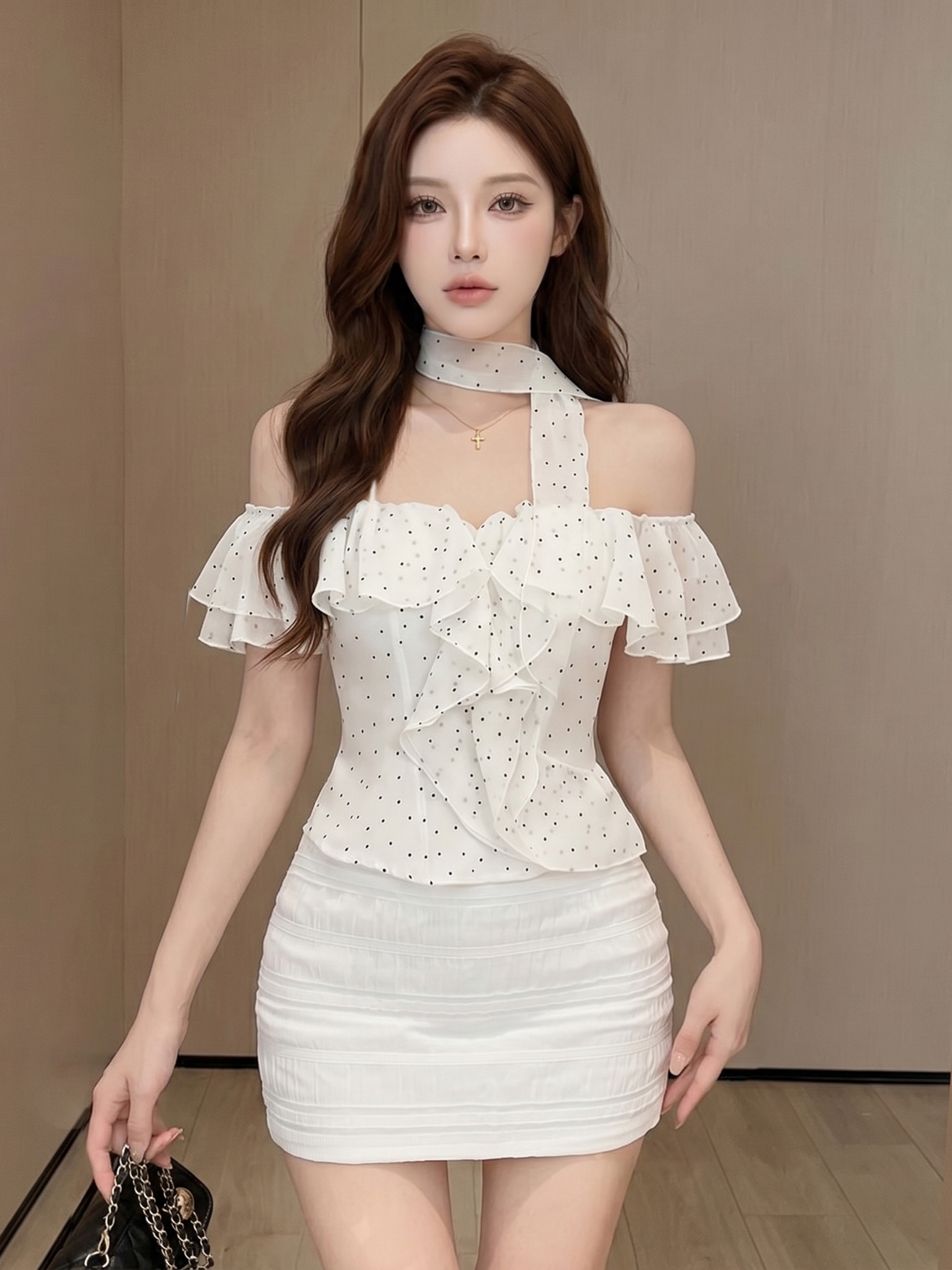 ai 실사 한 부서 착용 가져 가라. 부드러운 바람 슈퍼 잘 생긴 오프숄더 티셔츠 작은 대중 고유 한 아름다운 몸매 가꾸기 여성 맨위