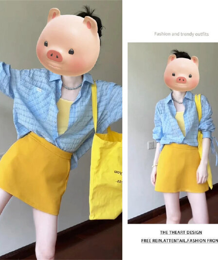 2026 봄 여름 새로운 셔츠 슬립 반 스커트 3개 여성 세트